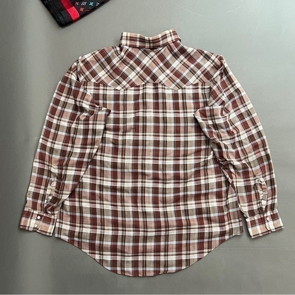 Vintage 70s White Tag Levi’s Plaid Western Button Up Shirt - Picture 2 of 14